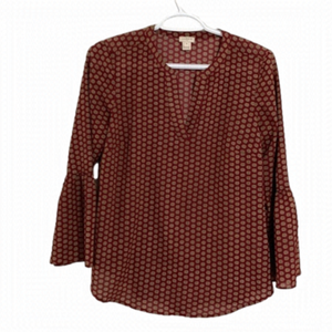 J. Crew Top Ruffle Sleeves Size XS